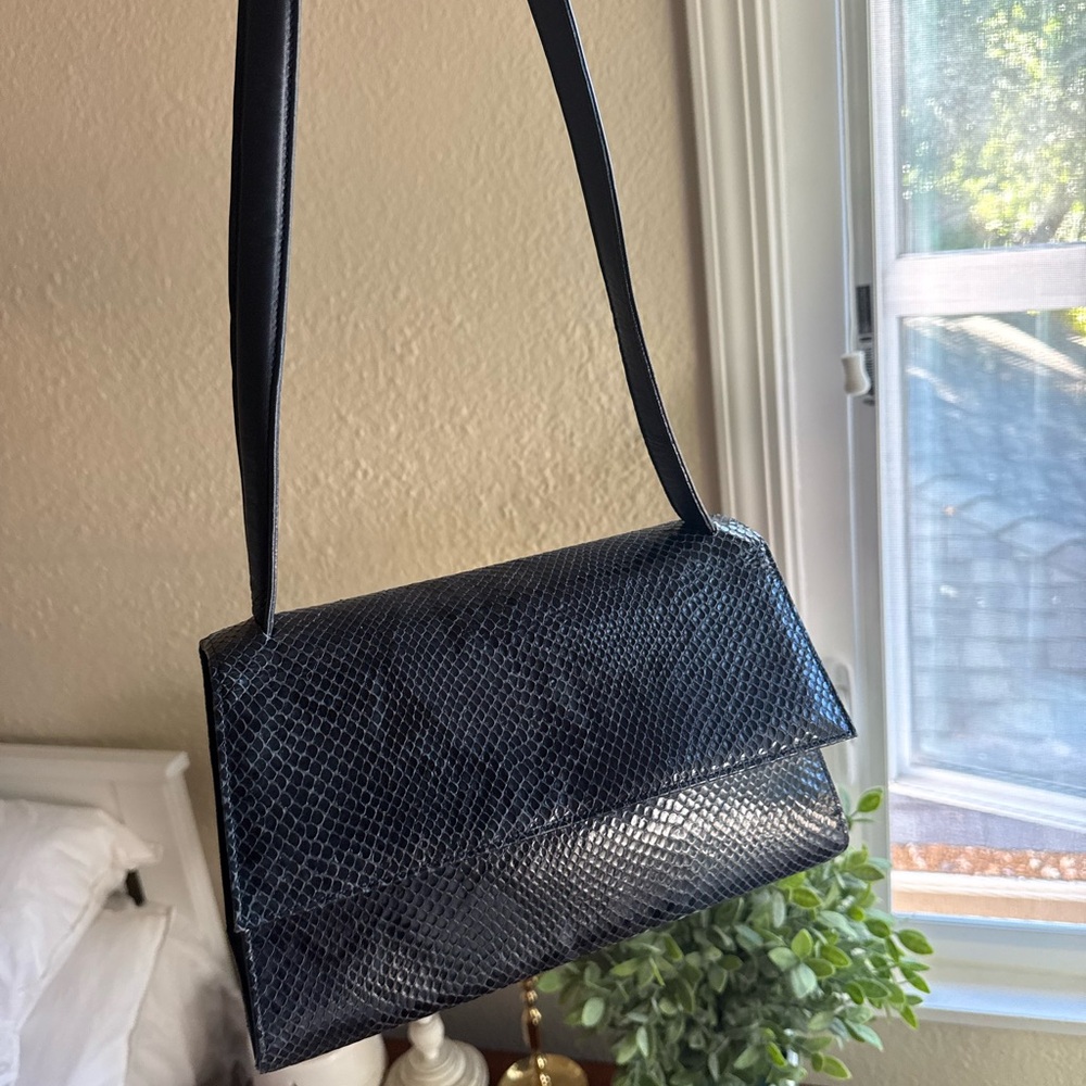 Vintage Longchamp Snakeskin Leather Bag